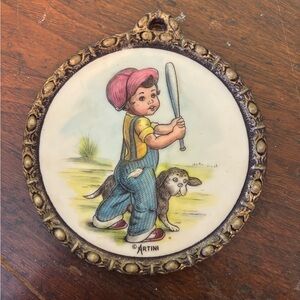 Genuine Hand Painted Twin Etched Artini Sculptured Engraving Four Dimensional